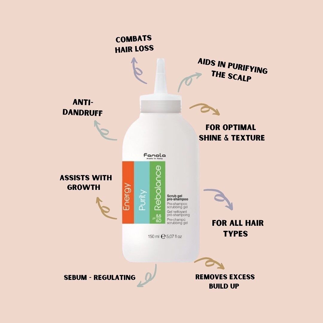 สครับเจลก่อนสระผม Fanola Energy Purity Rebalance Scrub Gel Pre-Shampoo