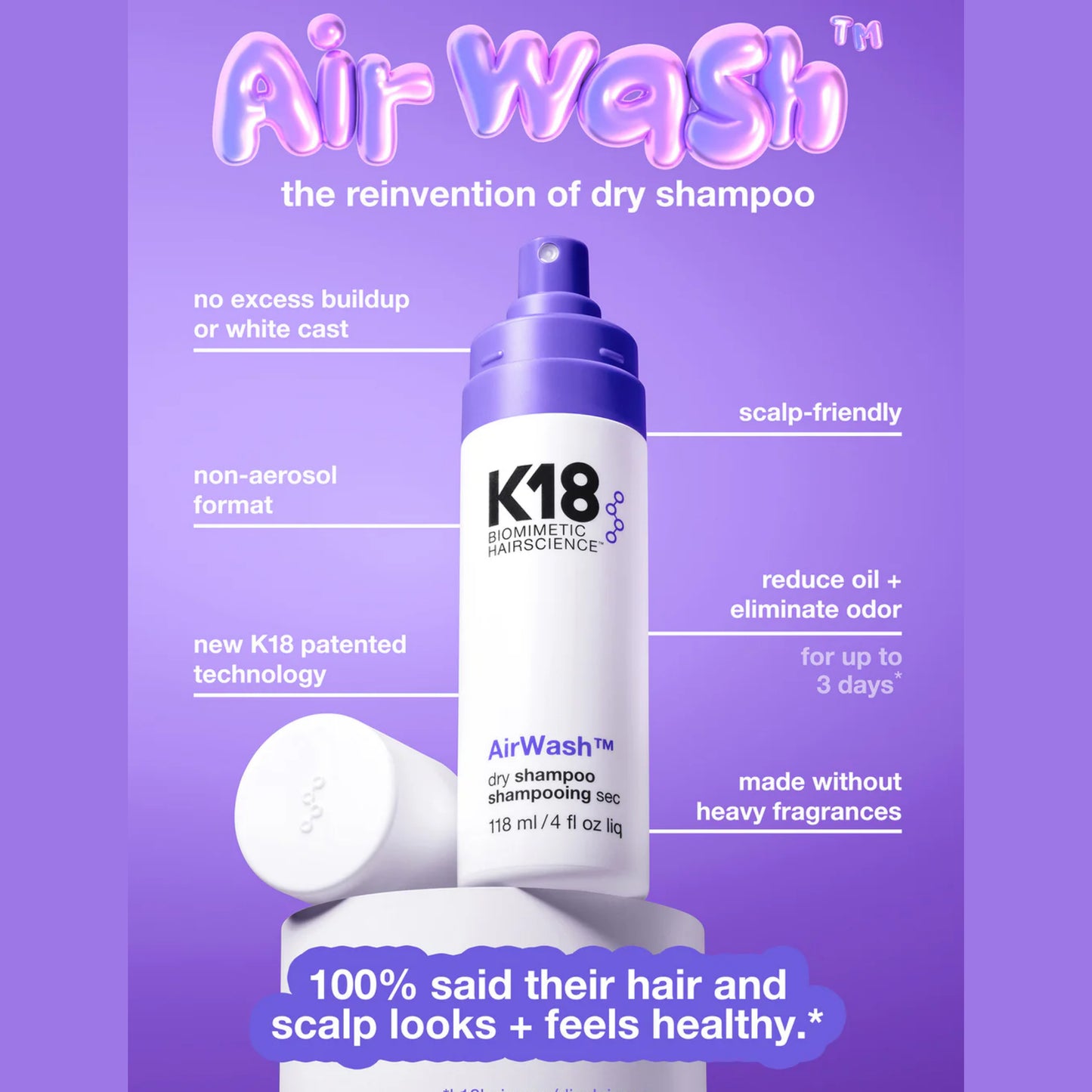 k18 Air Wash Dry Shampoo เค18 แชมพูสระผมแห้ง