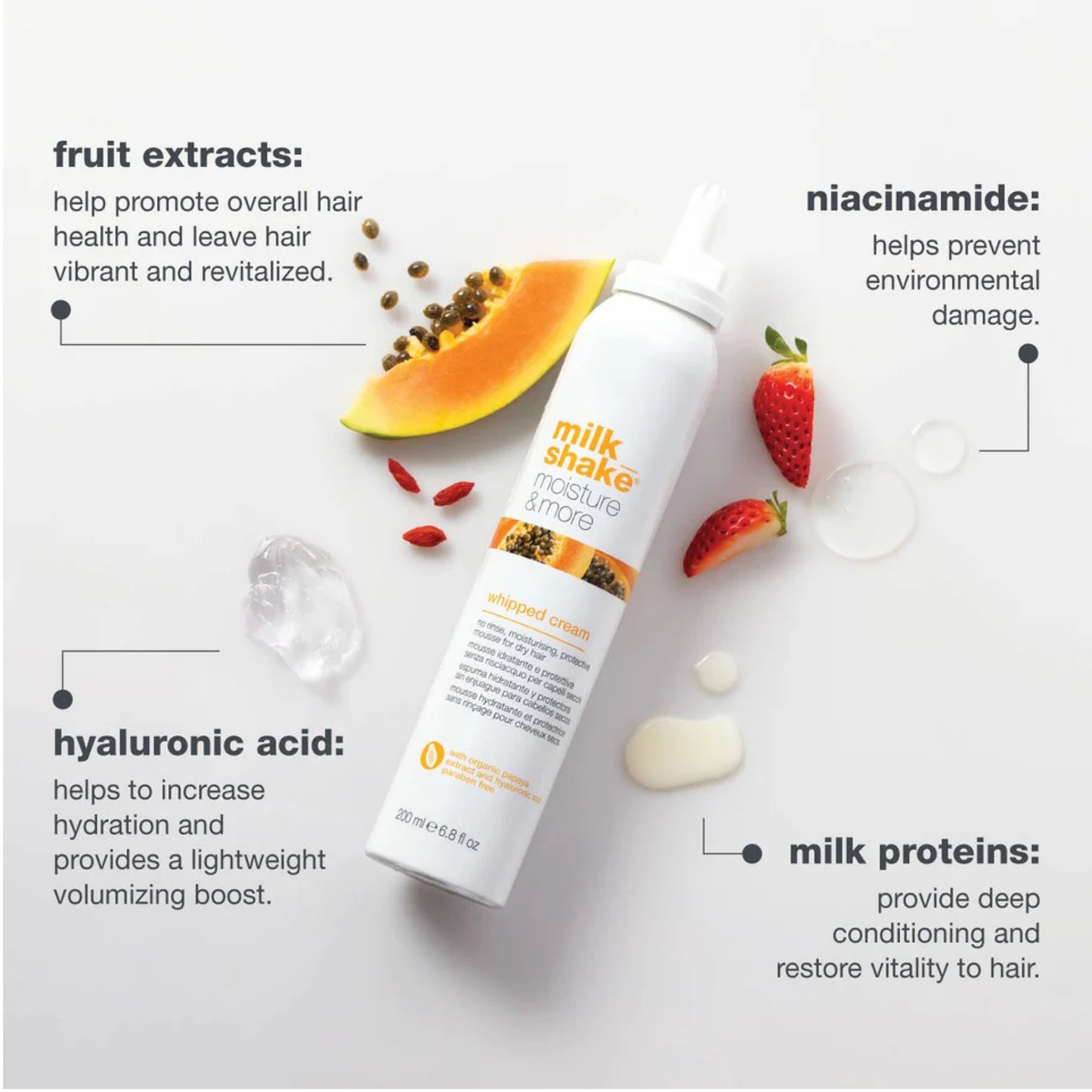 มูสเนื้อวิปครีม Milk Shake Whipped Cream Moisture & More Leave In