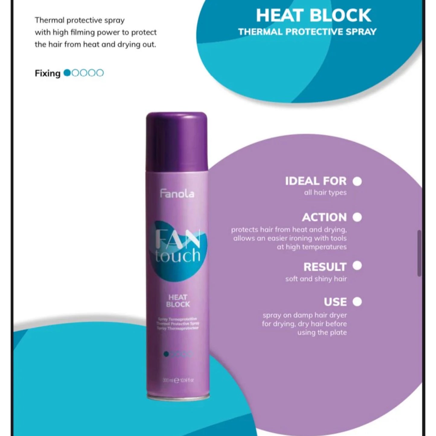 สเปร์ย ป้องกันผมจากความร้อน Fanola Fan Touch Heat Block Spray