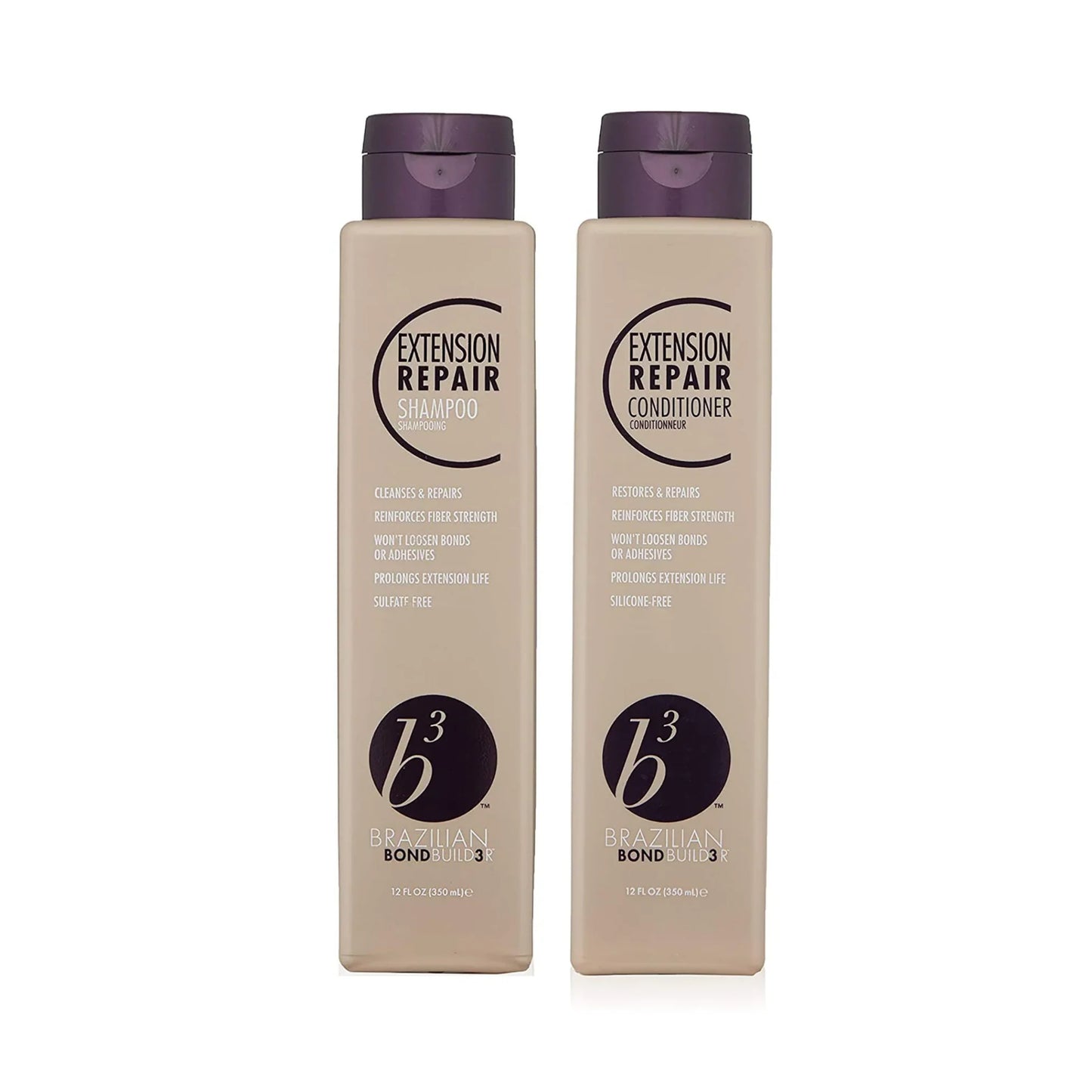 แชมพู / ครีมนวด ออกแบบเฉพาะเพื่อผมต่อโดยเฉพาะ ทำความสะอาดล้ำลึก  B3 Brazilian Bondbuild3r Extension Repair Shampoo / Conditoner