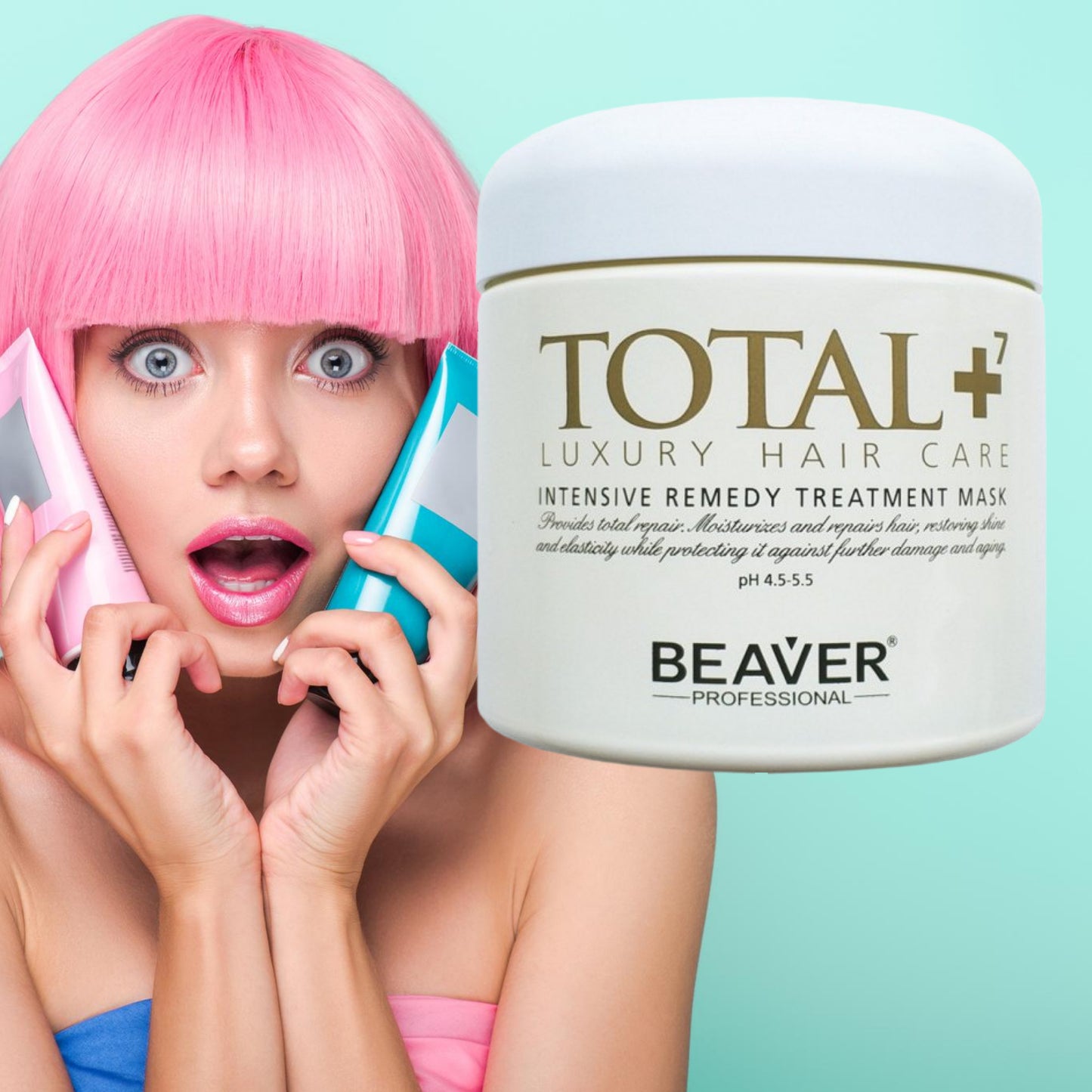 ครีมนวดผม Beaver Hydro Nutritive System Total 7 Luxury hair care treatment mask 500ml