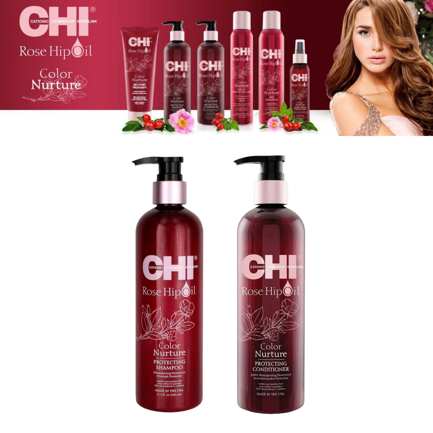 แชมพู / ครีมนวด Rose Hip Oil Color Shampoo / Conditioner