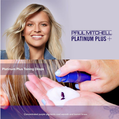 สีม่วง สำหรับ ผมบลอนด์ Paul Mitchell Platinum Plus Toning Drops