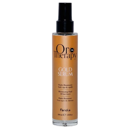 ออยด์ ใส่ผมก่อนไดร์  Fanola Oro Therapy 24k Gold Serum Oil Illuminating Hair Fluid