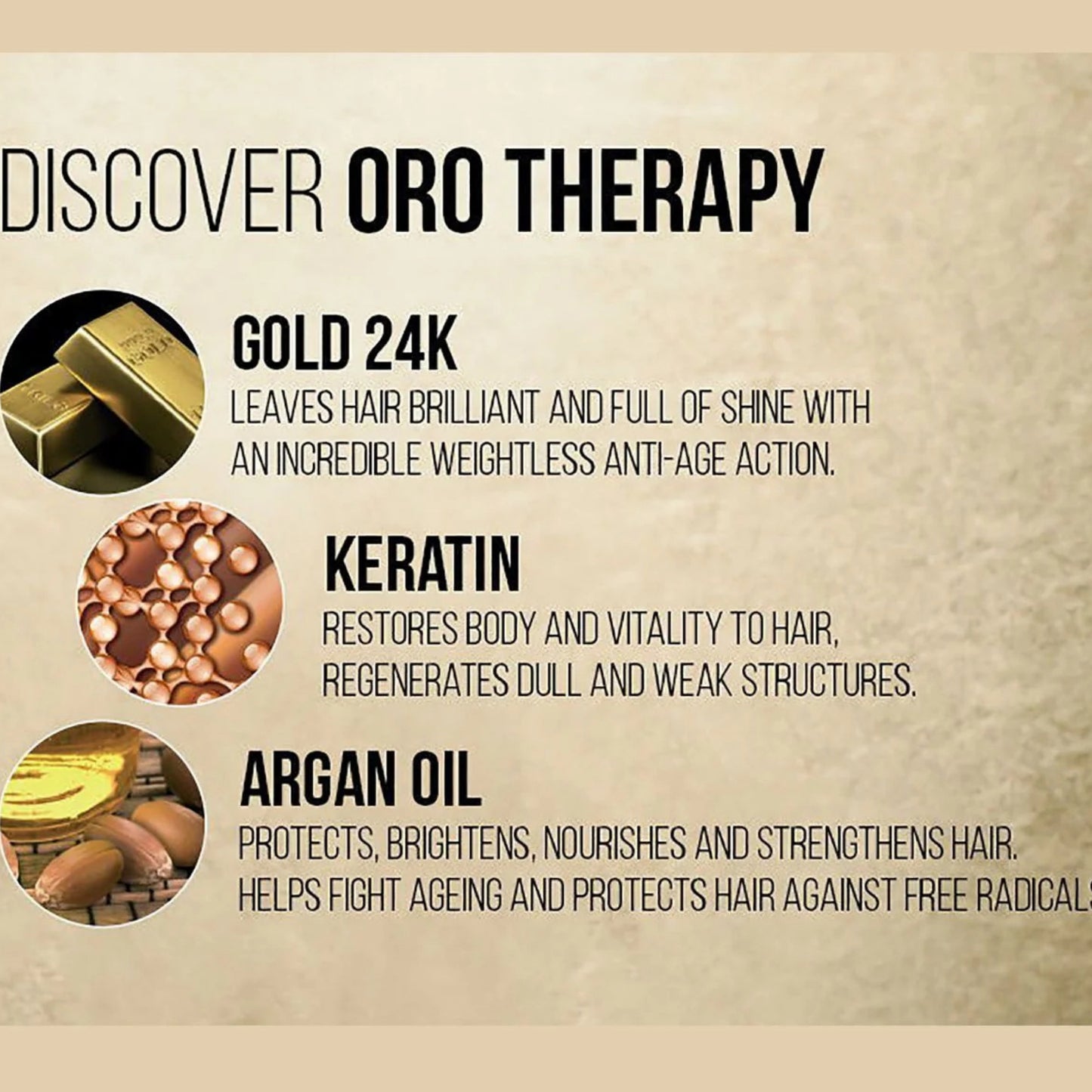 น้ำหอม ทองคำ 24k บำรุงผม Fanola Oro Therapy 24k Gold Mist