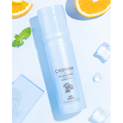 โฟมแชมพู  สูตรเย็น Milbon cronna ice spa shampoo orange extra cool