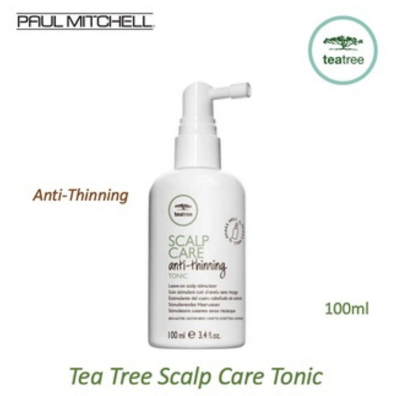 โทนิคต่อต้านการหนังศีรษะบาง Paul Mitchell Tea Tree Scalp Care Anti-Thinning Tonic, Leave-In Treatment