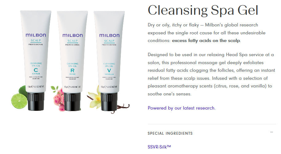 เจล Milbon Scalp Cleansing Spa Gel CITRUS ROSE VANILLA