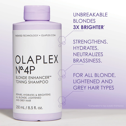 แชมพูม่วง Olaplex No 4P  BLONDE ENHANCER TONING SHAMPOO ของแท้