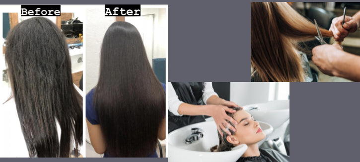 Straightening Rebounding Retouching + Haircut  + Treatment - [London Salon]