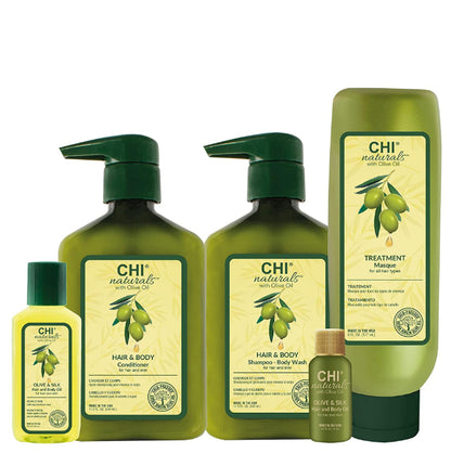 CHI Naturals with Olive Oil Hair and Body Shampoo Body Wash - [London Salon]