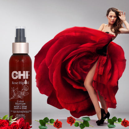 CHI Rose Hip Oil Repair & Shine Leave-In Tonic - [London Salon]