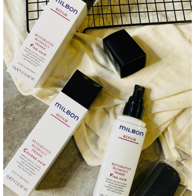 ครีมบำรุง ก่อนไดร์ สำหรับผมเสีย Milbon Restorative Blowout