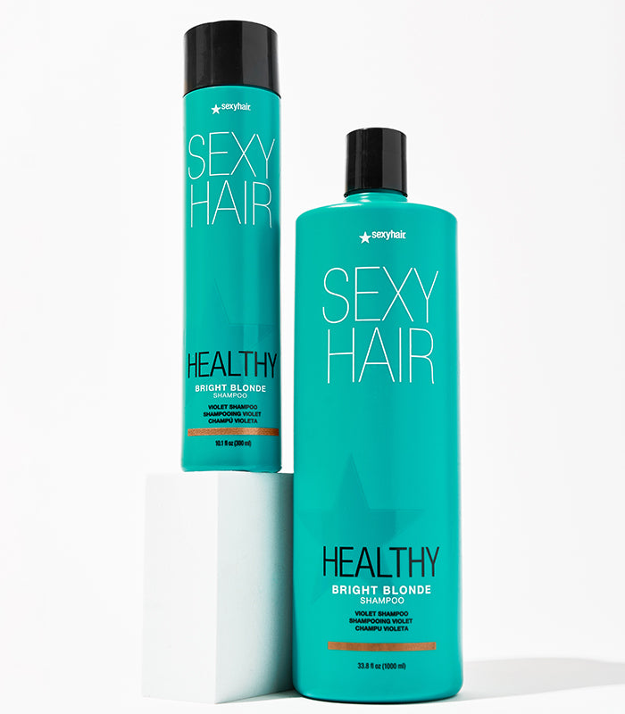 แชมพูม่วง สำหรับผมสีบลอนด์  Sexyhair Bright Blonde Shampoo / Conditioner