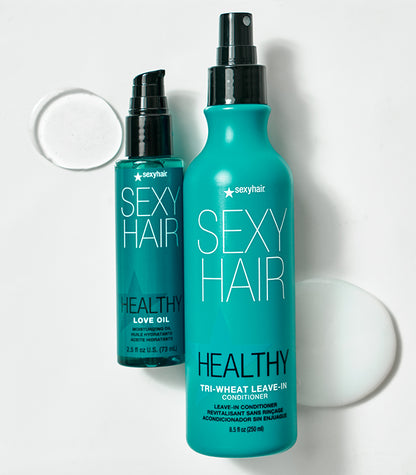 อาหารผมแบบน้ำ Sexyhair Tri-Wheat Leave In Conditioner